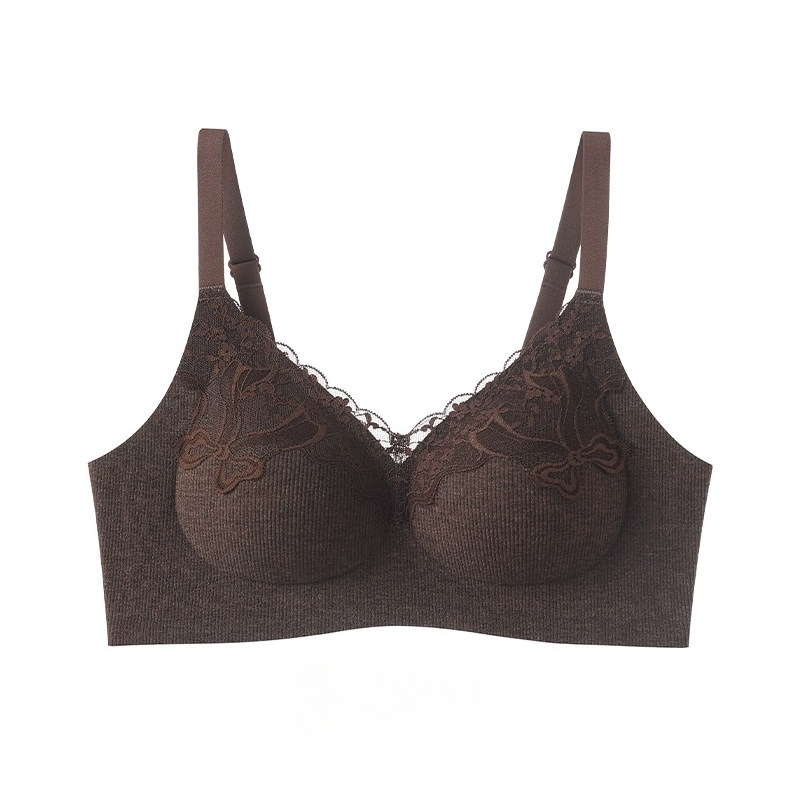 Wirefree Bra Comfort - Damska bielizna: koronkowy biustonosz bez fiszbin,