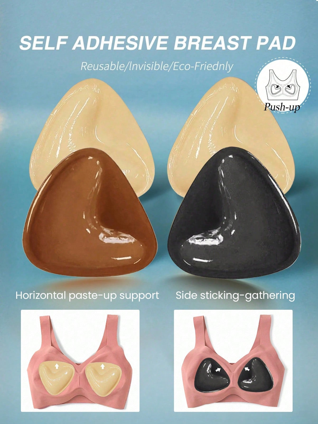 2 szt. Wielorazowa, dwustronna – Strapless Bra Adhesive recenzja i cena